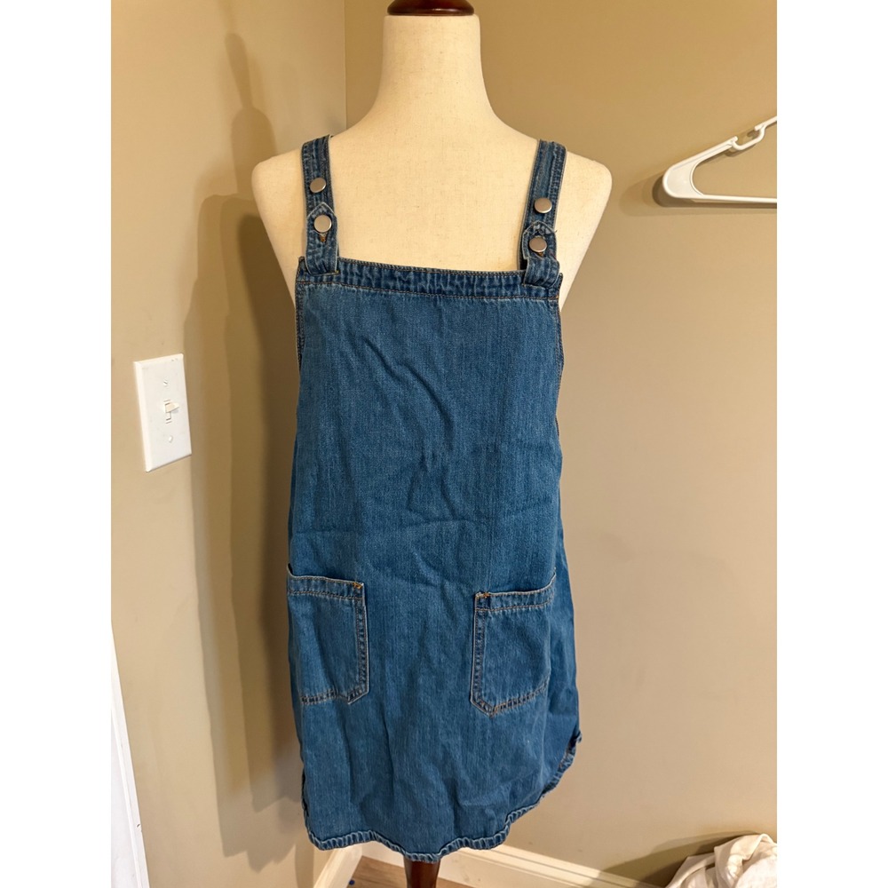 Hayden Los Angeles Denim Overall Dress Womens Medium Casual Blue